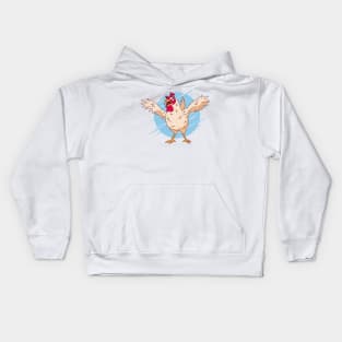 Crazy Chicken Cartoon Kids Hoodie